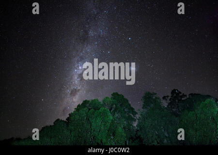 Au barrage de Serpentine Milkyway, Jarrahdale, ouest de l'Australie. Banque D'Images