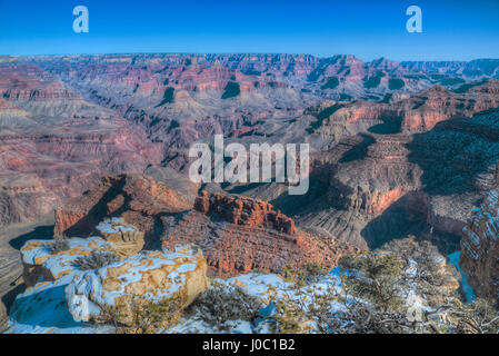 Point de Powell, Rim, le Parc National du Grand Canyon, UNESCO World Heritage Site, Arizona, USA Banque D'Images