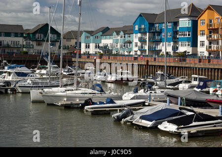 Marina d'Exmouth, Devon Banque D'Images