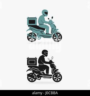 Symbole vecteur livraison scooter Illustration de Vecteur