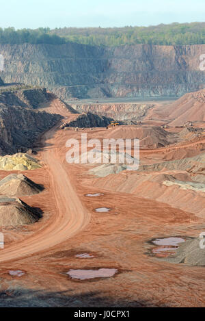 Vue aérienne de la carrière dans une mine. Banque D'Images