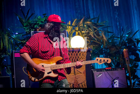 Las Vegas, Nevada, USA. Apr 11, 2017. La tête et le Cœur en concert à Brooklyn Bowl à Las Vegas, Nevada le 11 avril 2017. Crédit : Erik Kabik Photography/media/Alamy Punch Live News Banque D'Images