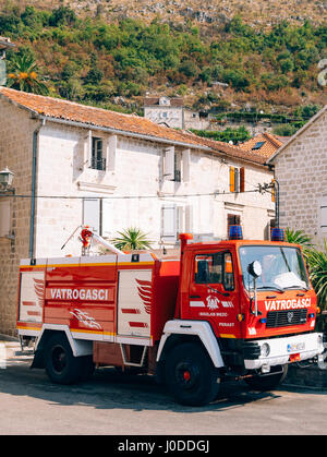 Bâtiment des pompiers à Perast. Fire Department Banque D'Images