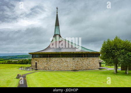 Eglise de Saint Aengus (Liam McCormick, 1967), Burt, comté de Donegal, Irlande Banque D'Images