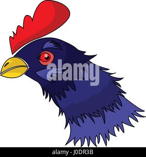 Poulet violet Illustration de Vecteur