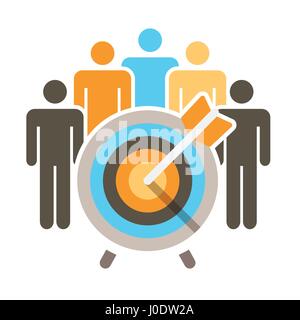 Les gens qui travaillent ensemble pour financer différentes idées en ligne avec l'icône d'argent Illustration de Vecteur