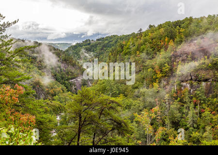 L'un des plus spectaculaires canyons de l'Est des États-Unis, est des Gorges de Tallulah deux milles de long et près de 1 000 pieds de profondeur. Banque D'Images
