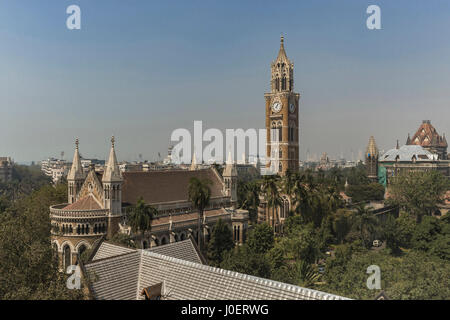 Tour Rajabai, Mumbai, Maharashtra, Inde, Asie Banque D'Images