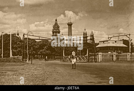 Vintage 1900s photo du bâtiment de la haute cour, madras, Chennai, Tamil Nadu, Inde, Asie Banque D'Images