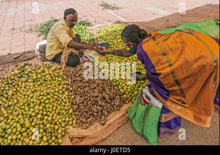 Marché de village, banavasi, Sirsi, uttara kannada, Karnataka, Inde, Asie Banque D'Images