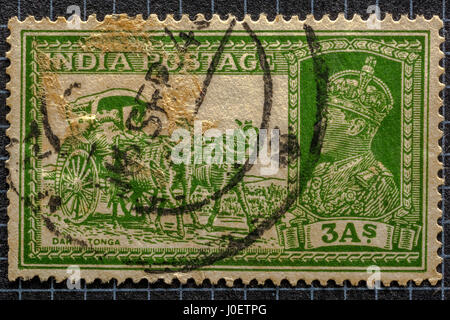 Dak Transport tonga 3as, des timbres, de l'Inde, l'Asie Banque D'Images