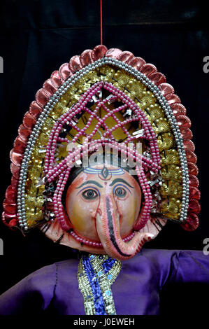 Masque de Chhau ganesha, Kolkata, Bengale occidental, Inde, Asie Banque D'Images