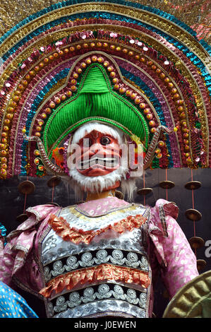 Masque de Chhau, Kolkata, Bengale occidental, Inde, Asie Banque D'Images