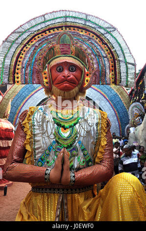 Masque de Chhau, Kolkata, Bengale occidental, Inde, Asie Banque D'Images