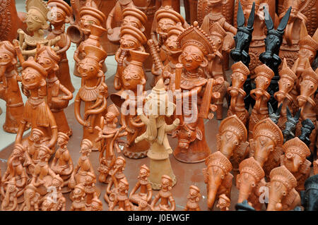 L'art en terre cuite statue, Kolkata, Bengale occidental, Inde, Asie Banque D'Images