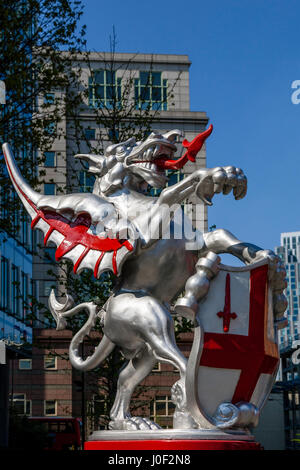 Frontière Dragon Marque, City Of London, Londres, Angleterre Banque D'Images