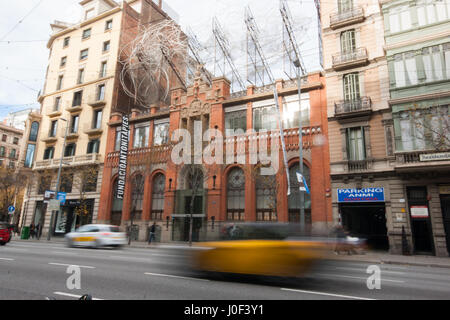 Façade de la Fundació Antoni Tàpies Fondation Tapies / musée d'art moderne et contemporain dans le quartier de l'Eixample de Barcelone, Espagne Banque D'Images