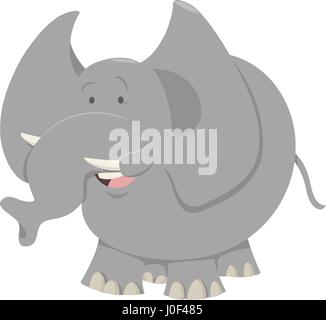 Cartoon Illustration de bande dessinée personnage animal éléphant mignon Illustration de Vecteur