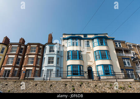 Maisons sur la côte ou dans les propriétés côtières Cromer Norfolk UK Banque D'Images