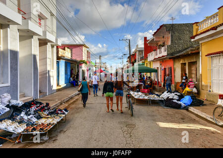 Trinidad, Cuba - 12 Jan 2017 : foire de rue en plein air dans les rues de Trinidad, Cuba Banque D'Images