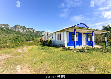 Maison rurale dans une ferme à Viñales, Cuba. Banque D'Images