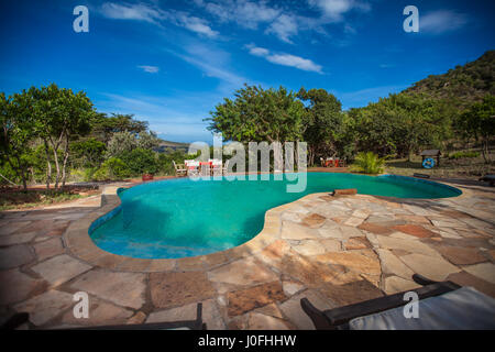 Entumoto Resort dans le parc national de Masai Mara, Kenya Banque D'Images