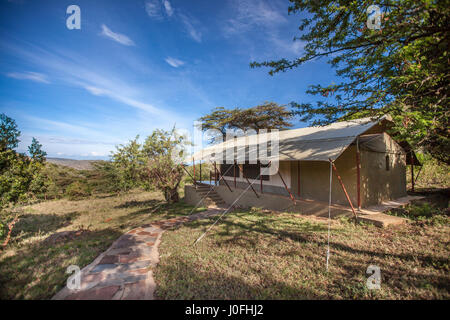 Entumoto Resort dans le parc national de Masai Mara, Kenya Banque D'Images