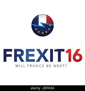 FREXIT France Décision de quitter l'UE Illustration de Vecteur