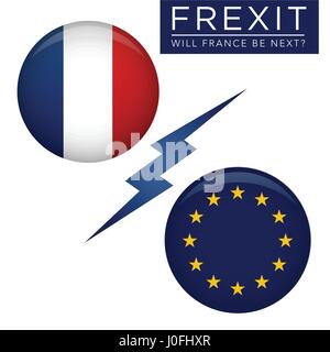 FREXIT France Décision de quitter l'UE Illustration de Vecteur