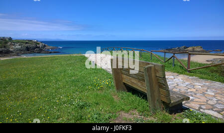 Paysage de la plage de Tapia de Casariego, Asturias - Espagne Banque D'Images