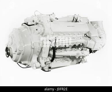 Napier Deltic MTB TC18-42K, moteur suralimenté à refroidissement par charge Banque D'Images