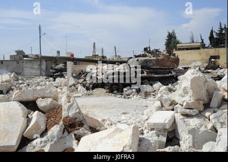 L'Armée syrienne libre, le principal groupe rebelle armé la lutte contre le président Bachar al-Assad. Azaz un stegic ville environ 30 kilomètres au nord-nort Banque D'Images