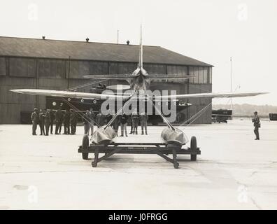 Hydravion Gloster VI avec moteur Napier Lion VIID, vainqueur de la Coupe Schneider 1929. Banque D'Images