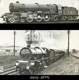 London, Midland and Scottish Railway locomotive LMS 6200 'La Princesse Royale', (deux images fusionnées) Banque D'Images