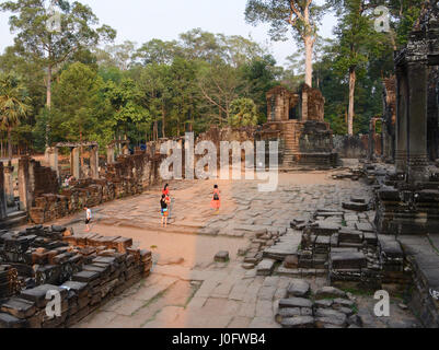 Des temples à Angkor Thom, Siem Reap, Cambodge Banque D'Images