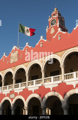 Le Mexique, Yucatan, Merida, Plaza de la Independencia, Palacio Municipal (hôtel de ville) Banque D'Images