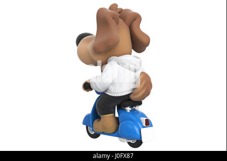 Caractère chien dessin animé Banque D'Images