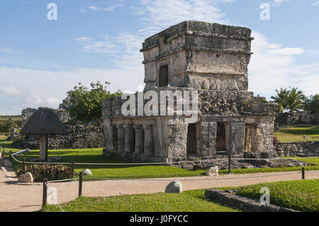 Le Mexique, Yucatan, Quintana Roo, site maya de Tulum, Temple de la Peinture Banque D'Images