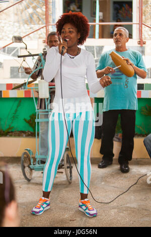 Singer, La Havane, Cuba Banque D'Images