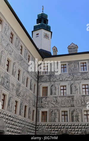 Schloss Château d'Ambras, Innsbruck, Autriche Banque D'Images