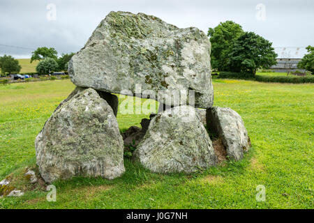 Monuments préhistoriques au passage complexe funéraire mégalithique Carrowmore, Comté de Sligo, Irlande Banque D'Images