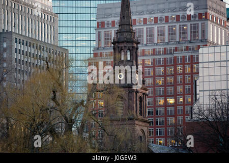 Arlington Street Church, Back Bay, Boston, Massachusetts Banque D'Images