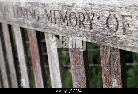 Banc de mémoire Banque D'Images