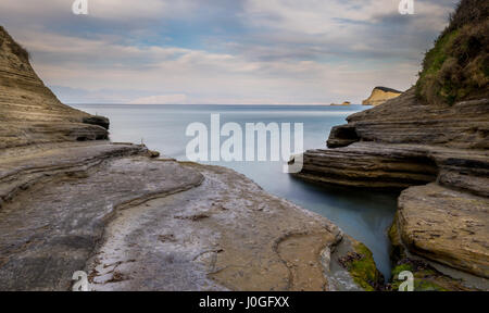 Cap Drastis à Corfou en Grèce. Banque D'Images