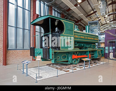 La vapeur industrielle à moteur réservoir selle Summerlee Museum of Scottish vie industrielle Coatbridge North Lanarkshire Scotland UK Banque D'Images