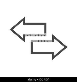 Arows fine ligne Icône vecteur. L'icône de la télévision isolé sur fond blanc. Fichier EPS modifiables. Vector illustration. Illustration de Vecteur