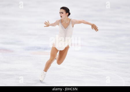 Helsinki, Finlande. Mar 31, 2017. Ivett Toth (HUN) Figure Skating : ISU World Figure Skating Championships 2017 Mesdames Programme libre à l'Aréna Hartwall à Helsinki, Finlande . Credit : Mutsu Kawamori/AFLO/Alamy Live News Banque D'Images