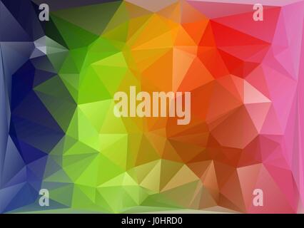 Mosaïque horizontale multicolore Abstract vector background. Colr polygonale faible modèle cristal. Décoration Décoration diamant magique. Illustration de Vecteur