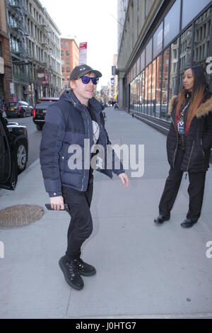 Rupert Grint et Gillian Anderson sur AOL Construire avec : Rupert Grint, Gillian Anderson Où : Manhattan, New York, United States Quand : 14 Mars 2017 Banque D'Images