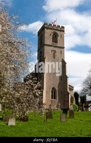 Saint John the Evangelist au printemps, Taynton, Oxfordshire, England, UK Banque D'Images